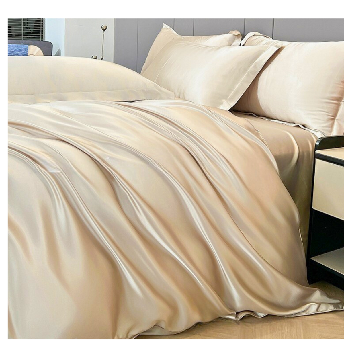 סט מצעים יוקרתי משי - ארבעה חלקים