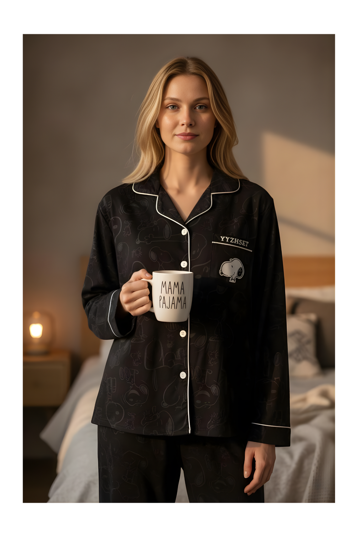 סט פיג׳מה סנופי לנשים