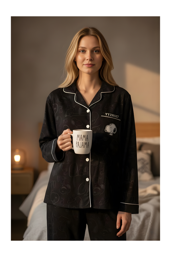 סט פיג׳מה סנופי לנשים