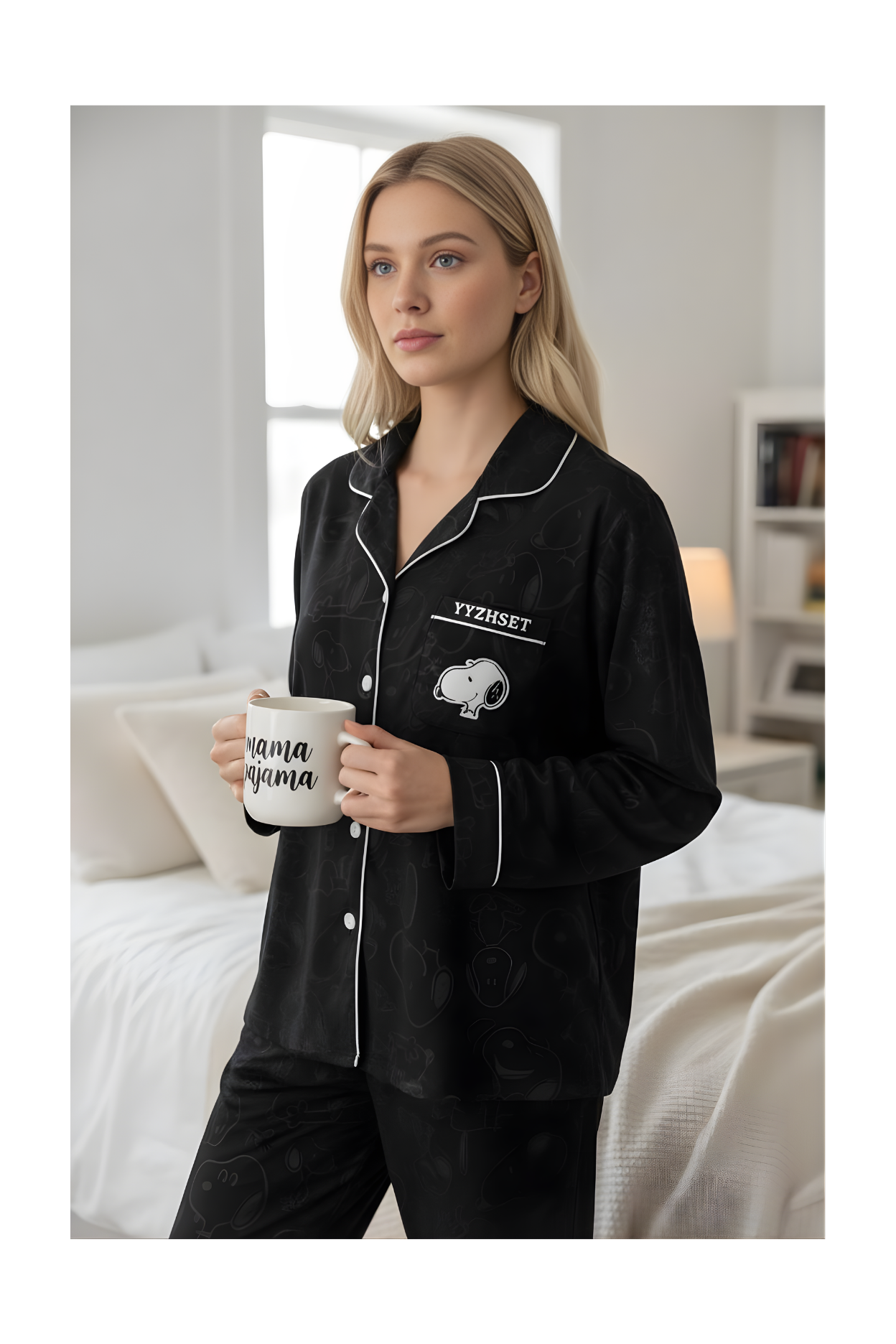 סט פיג׳מה סנופי לנשים