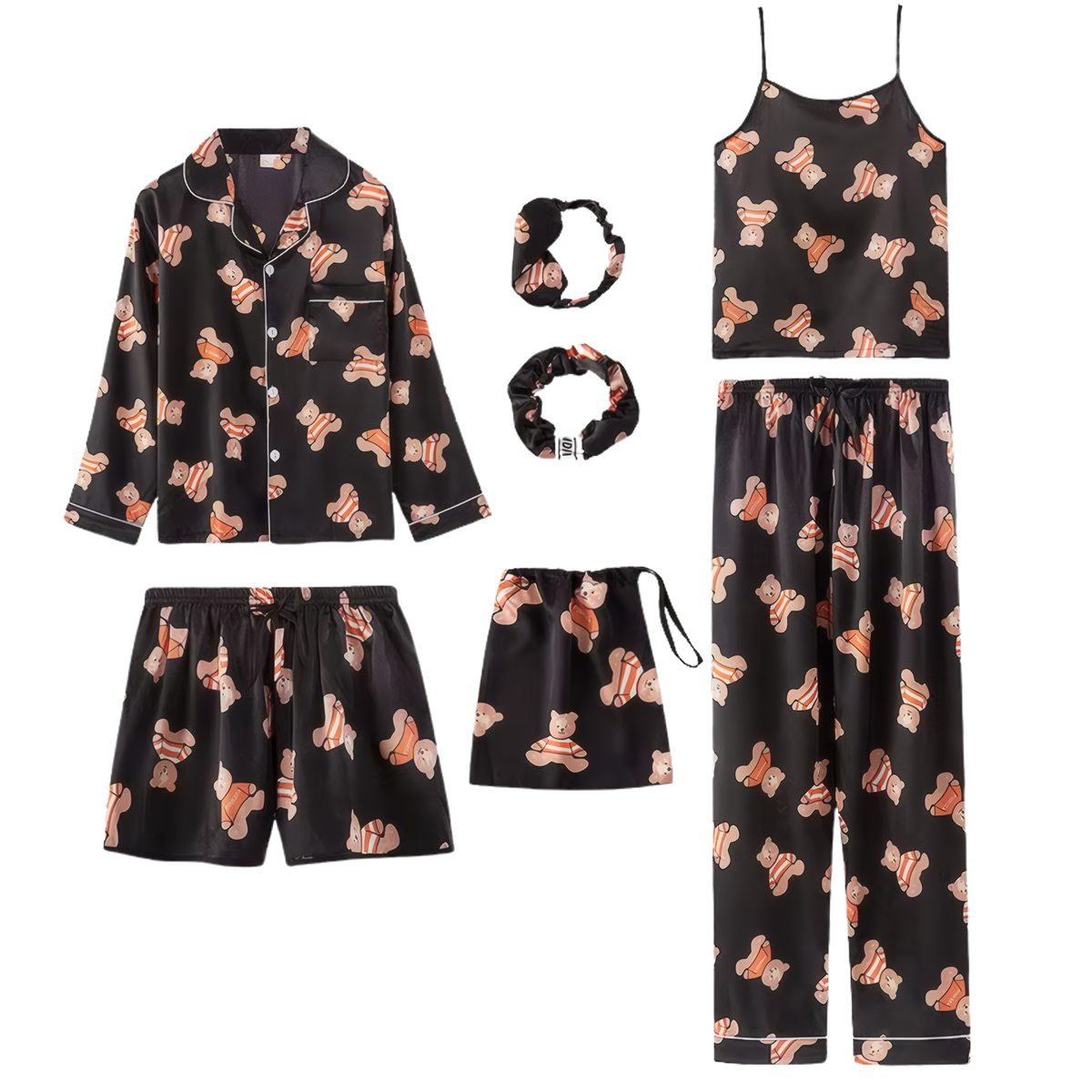 פיג׳מה סאטן לנשים