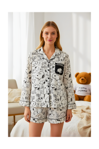 סט פיג׳מה סנופי לנשים
