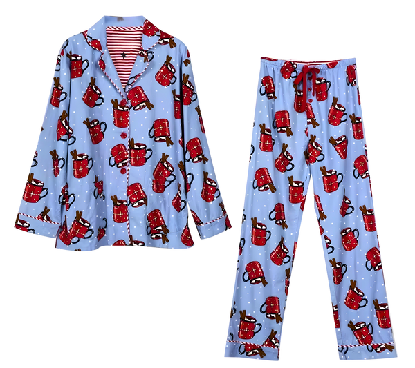 סט פיג׳מה מכותנה לנשים